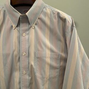 Brooks Brothers Men's XL Striped Button-Down Cotton Shirt